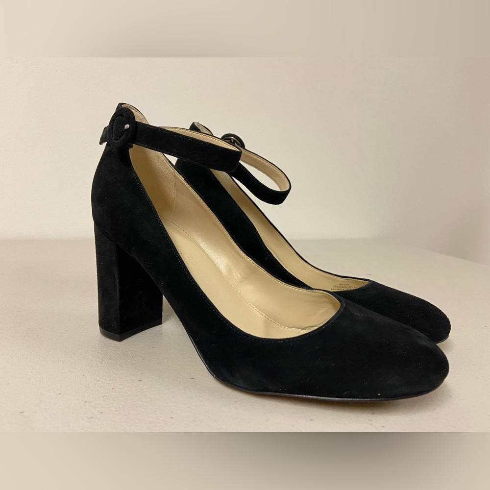 Marc Fisher Ion Ankle Strap Heel Black Velvet